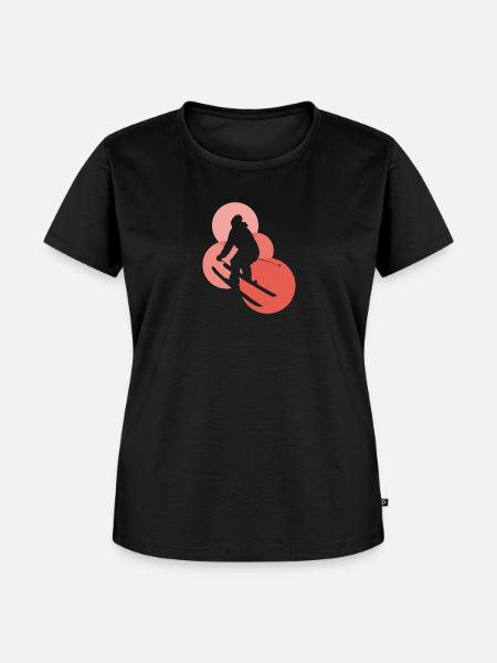 Schi Ski - Frauen Premium Bio T-Shirt - Schwarz