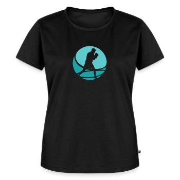 Boxkampf Boxing Boxkampf - Frauen Premium Bio T-Shirt - Schwarz - Vorne - Selfina (174cm)