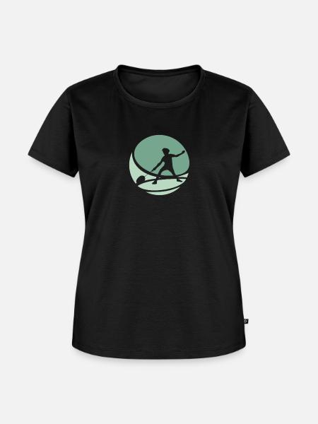 Badmintonschläger Badmintonspieler Smash - Frauen Premium Bio T-Shirt - Schwarz