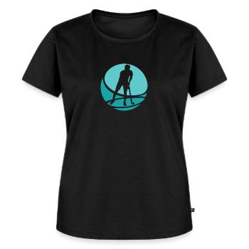 Hockey Hockey su prato Hockey - Maglietta ecologica premium da donna - nero - Fronte - Selfina (174cm)