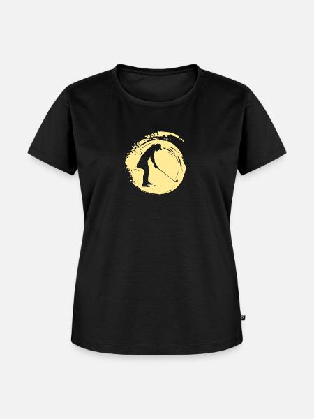 Golfspieler Golfer - Frauen Premium Bio T-Shirt - Schwarz