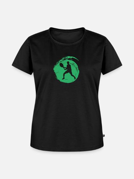 Aufschlag Tennisplatz - Frauen Premium Bio T-Shirt - Schwarz