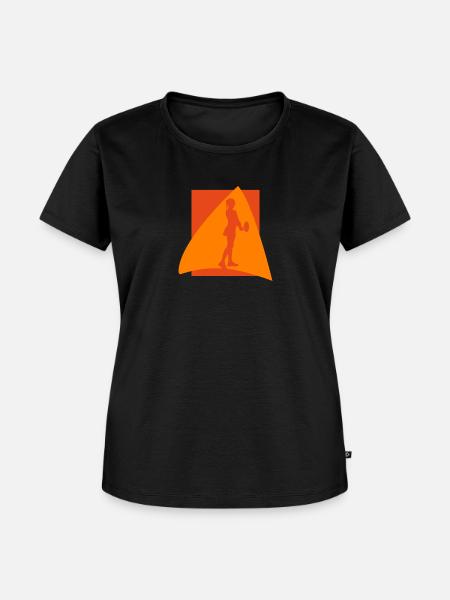Tennis Aufschlag - Frauen Premium Bio T-Shirt - Schwarz