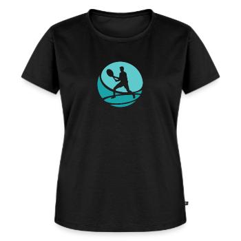 Tennisschläger Tennis Tennisschläger - Frauen Premium Bio T-Shirt - Schwarz - Vorne - Selfina (174cm)