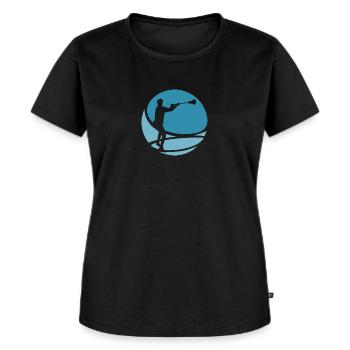 Intercrosse Lacrosse Racket Fogo - Women's Premium Organic T-shirt - black - Front - Selfina (174cm)