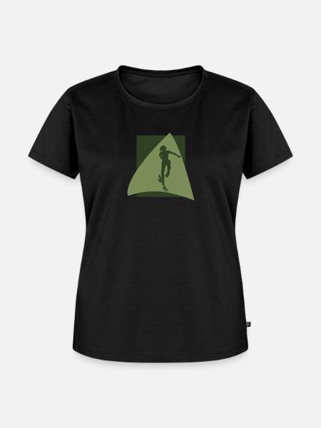 Skateboard Skateboarder - Frauen Premium Bio T-Shirt - Schwarz