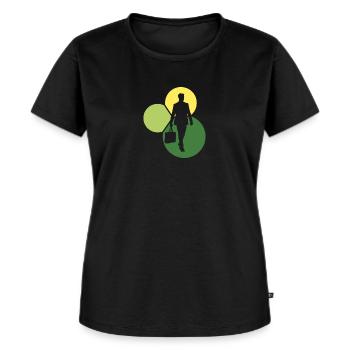 Banks Banker Exchange - Women's Premium Organic T-shirt - black - Front - Selfina (174cm)