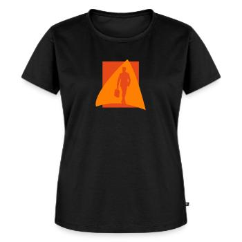 Banque Entreprise Wall Street - T-shirt Premium bio Femme - noir - Devant - Selfina (174cm)