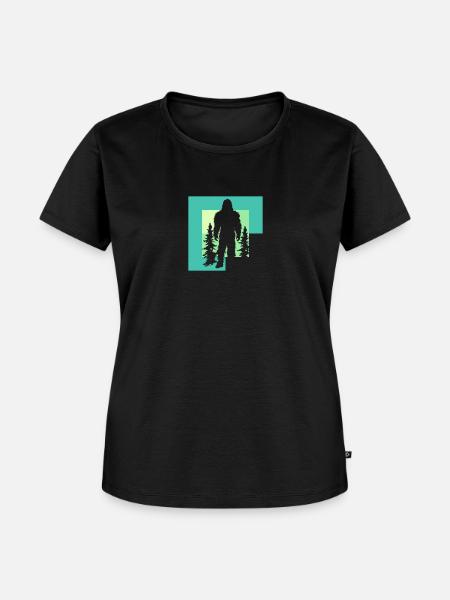 Yeti Bigfoot Big foot - Frauen Premium Bio T-Shirt - Schwarz