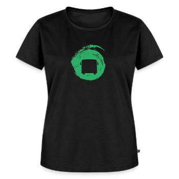 Busfahren Schulbus Öffentliche Verkehrsmittel - Frauen Premium Bio T-Shirt - Schwarz - Vorne - Selfina (174cm)