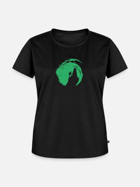 Kletterer Felsklettern Gipfel - Frauen Premium Bio T-Shirt - Schwarz
