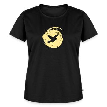 Flügel Flügel Flügel - Frauen Premium Bio T-Shirt - Schwarz - Vorne - Selfina (174cm)