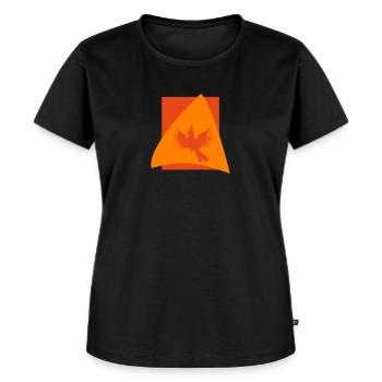 Drôle d’oiseau volant - T-shirt Premium bio Femme - noir - Devant - Selfina (174cm)