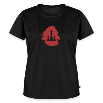 Schaakbord Schaakmat Schaakmat - Vrouwen Premium Bio T-shirt - zwart - Voor - Selfina (174cm)