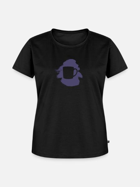 Kaffeebohne Koffein Kaffeetasse - Frauen Premium Bio T-Shirt - Schwarz