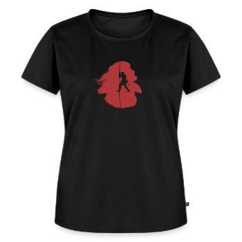 Mountaineering, Alpinist, Climbing - Women's Premium Organic T-shirt - black - Front - Selfina (174cm)