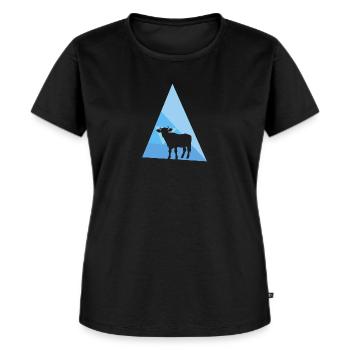Lait de vache - T-shirt Premium bio Femme - noir - Devant - Selfina (174cm)