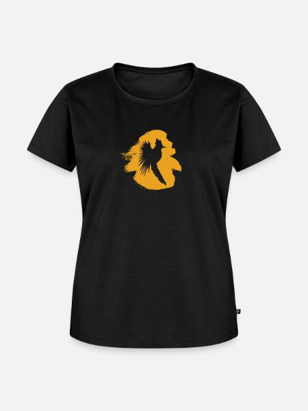 Vogel Fliegen Vogel - Frauen Premium Bio T-Shirt - Schwarz