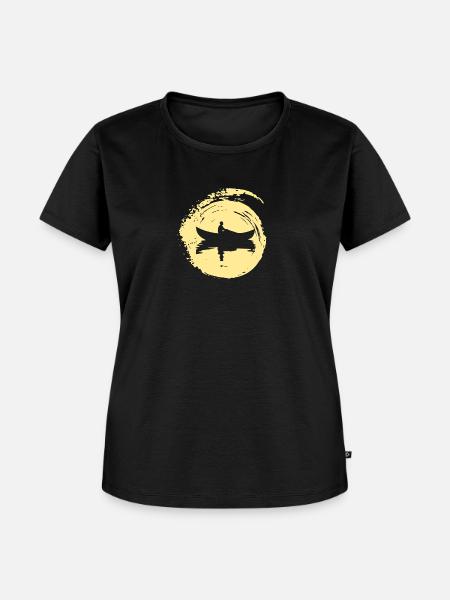 Kajak Paddeln Kanu - Frauen Premium Bio T-Shirt - Schwarz