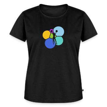 Pom-pom girl pompon girlie - T-shirt Premium bio Femme - noir - Devant - Selfina (174cm)