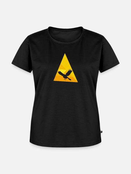 Vogel Vogel Vogelschwarm - Frauen Premium Bio T-Shirt - Schwarz