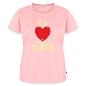 AD - ein Herz für Biere - Alkohol Liebhaber Design - Frauen Premium Bio T-Shirt - Rosa - Vorne - AI Model Female 172 dark (172cm)