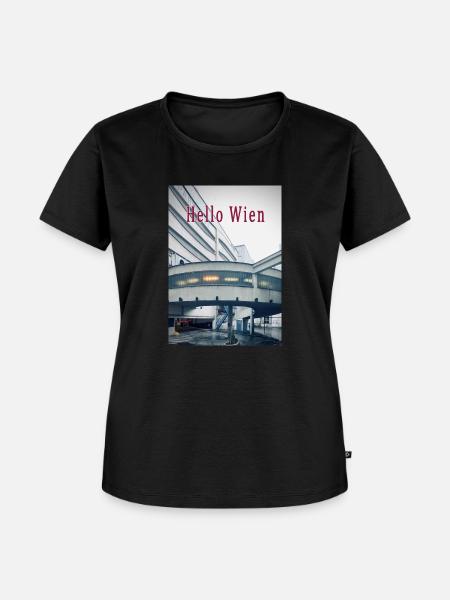 Hello Wien - Frauen Premium Bio T-Shirt - Schwarz