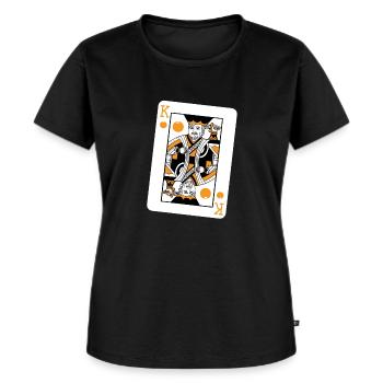 Roi barbu des oranges - T-shirt Premium bio Femme - noir - Devant - Selfina (174cm)
