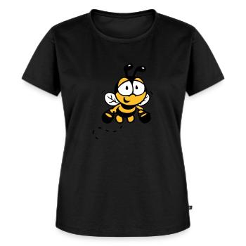 Biene - Frauen Premium Bio T-Shirt - Schwarz - Vorne - Selfina (174cm)