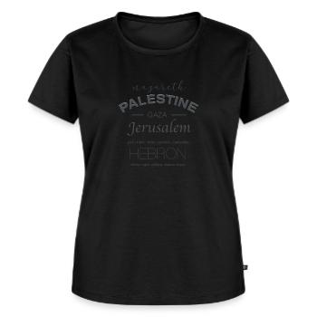 Palästina - Frauen Premium Bio T-Shirt - Schwarz - Vorne - Selfina (174cm)