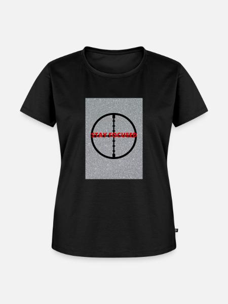 STAY FOCUSED - Frauen Premium Bio T-Shirt - Schwarz