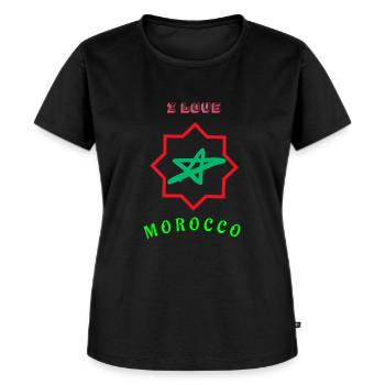 J’aime le Maroc - T-shirt Premium bio Femme - noir - Devant - Selfina (174cm)