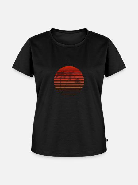 Sunset - Frauen Premium Bio T-Shirt - Schwarz