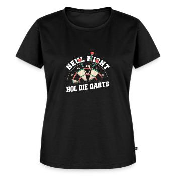 Dart Darts Dartspieler Dartsport - Frauen Premium Bio T-Shirt - Schwarz - Vorne - Selfina (174cm)