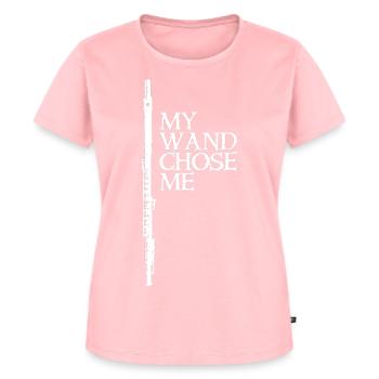 My Wand Chose Me Shirt Flute Player Sweatshirt Fun - Frauen Premium Bio T-Shirt - Rosa - Vorne - AI Model Female 172 dark (172cm)