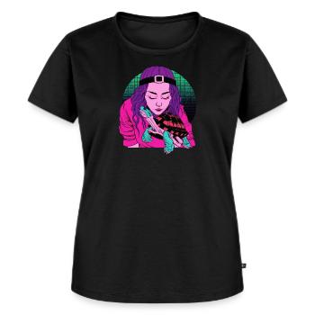 Turtle Love - Women's Premium Organic T-shirt - black - Front - Selfina (174cm)