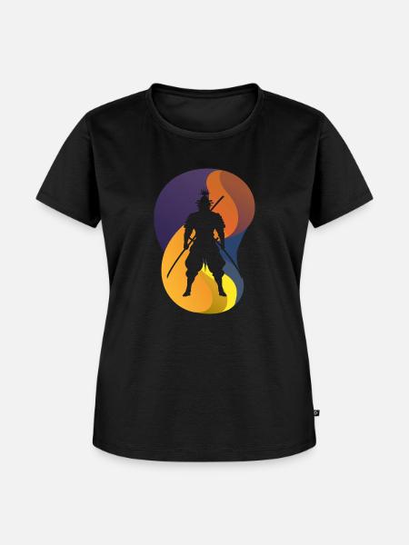 Samurai Ninja Karate - Frauen Premium Bio T-Shirt - Schwarz