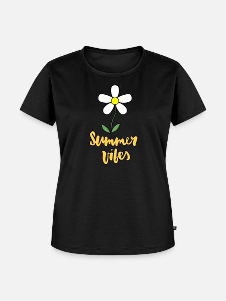 Summer Vibes - Frauen Premium Bio T-Shirt - Schwarz