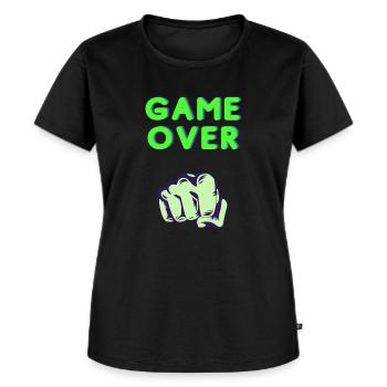 party - Frauen Premium Bio T-Shirt - Schwarz - Vorne - Selfina (174cm)