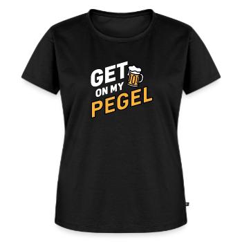 Get On My Pegel Bier Festival sauf T-Shirt - Frauen Premium Bio T-Shirt - Schwarz - Vorne - Selfina (174cm)