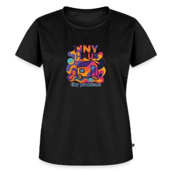 Tiny House – Small Problems, Big Style - Women's Premium Organic T-shirt - black - Front - Selfina (174cm)