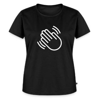 Hands clapping - Women's Premium Organic T-shirt - black - Front - Selfina (174cm)