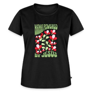 Maman chrétienne propulsée par Jésus T-shirt cadeau - T-shirt Premium bio Femme - noir - Devant - Selfina (174cm)