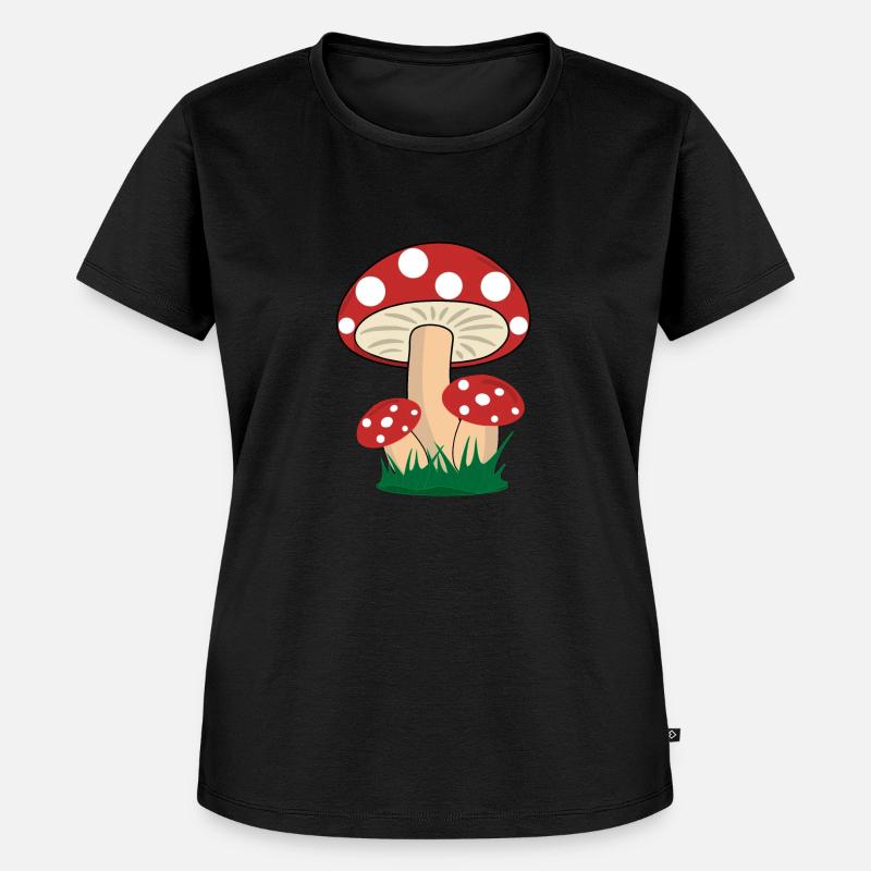 Mushrooms toadstools boletus forest mushroom picking - Women's Premium Organic T-shirt - black