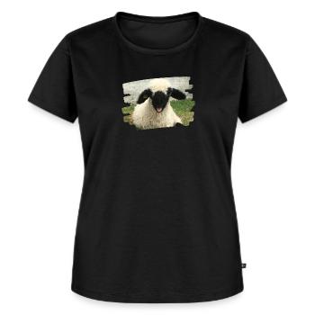 freches Lämmchen - Frauen Premium Bio T-Shirt - Schwarz - Vorne - Selfina (174cm)