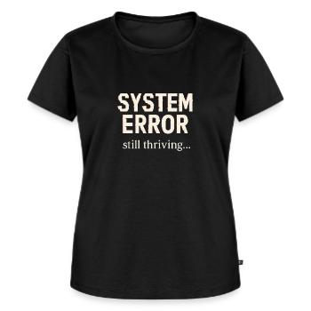 System Error - Frauen Premium Bio T-Shirt - Schwarz - Vorne - Selfina (174cm)
