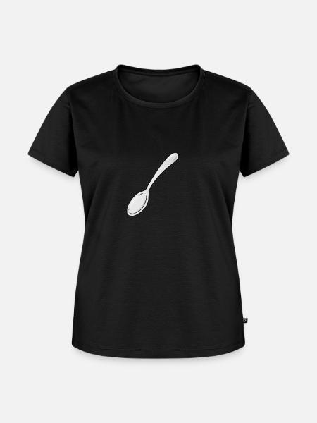 Löffel - Frauen Premium Bio T-Shirt - Schwarz