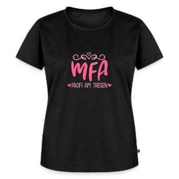 MFA Profi Medizinische Fachangestellte - Frauen Premium Bio T-Shirt - Schwarz - Vorne - Selfina (174cm)