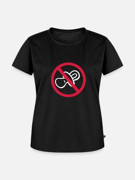 no Schnuller - Frauen Premium Bio T-Shirt - Schwarz