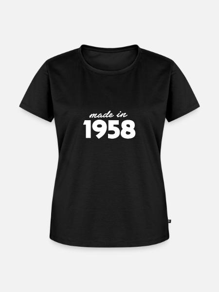 Baujahr 1958 - Frauen Premium Bio T-Shirt - Schwarz